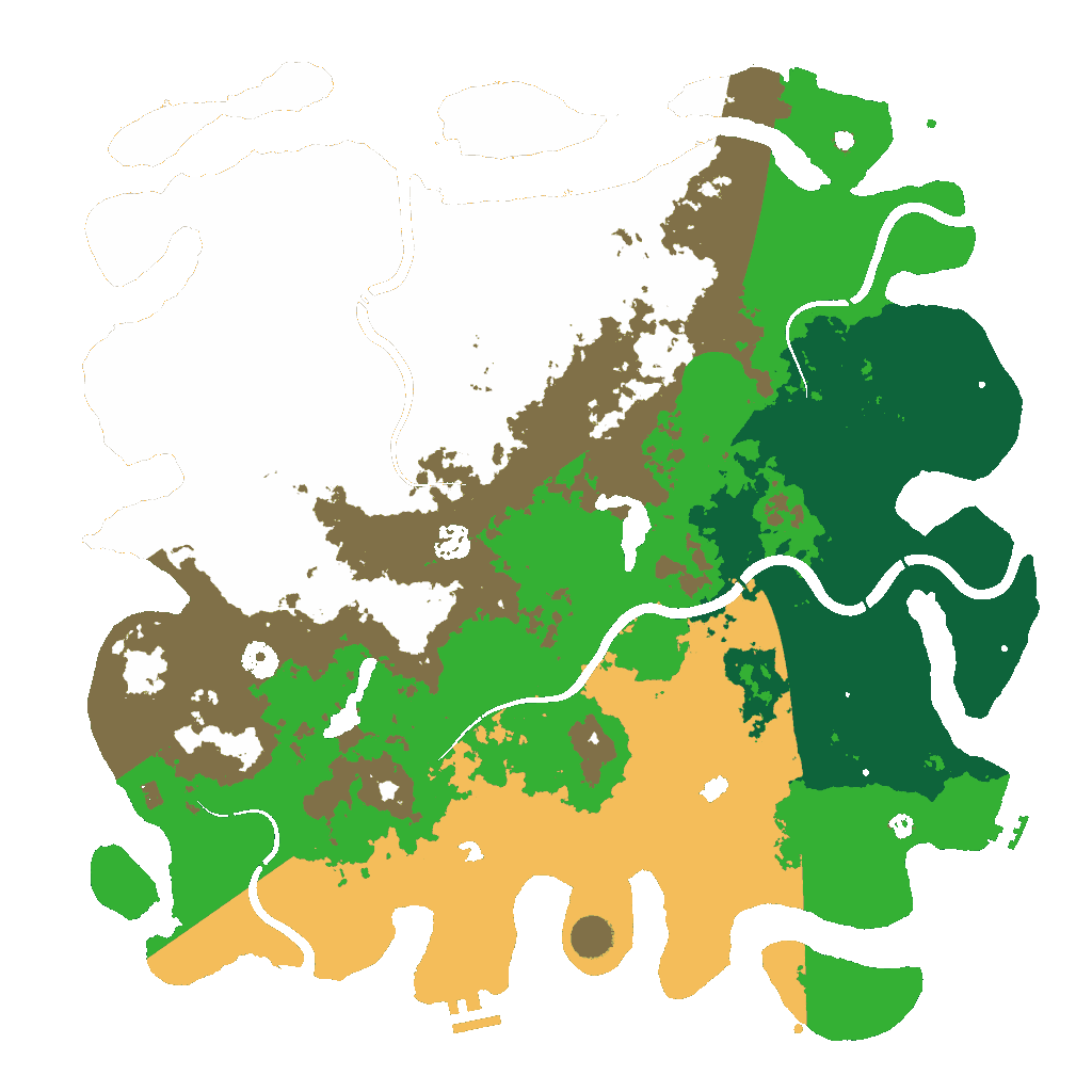 Biome Rust Map: Procedural Map, Size: 4500, Seed: 13665