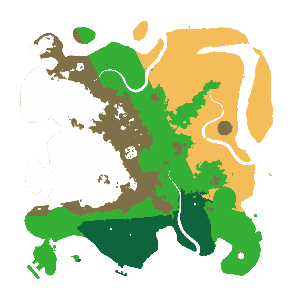 Biome Rust Map: Procedural Map, Size: 3500, Seed: 71615