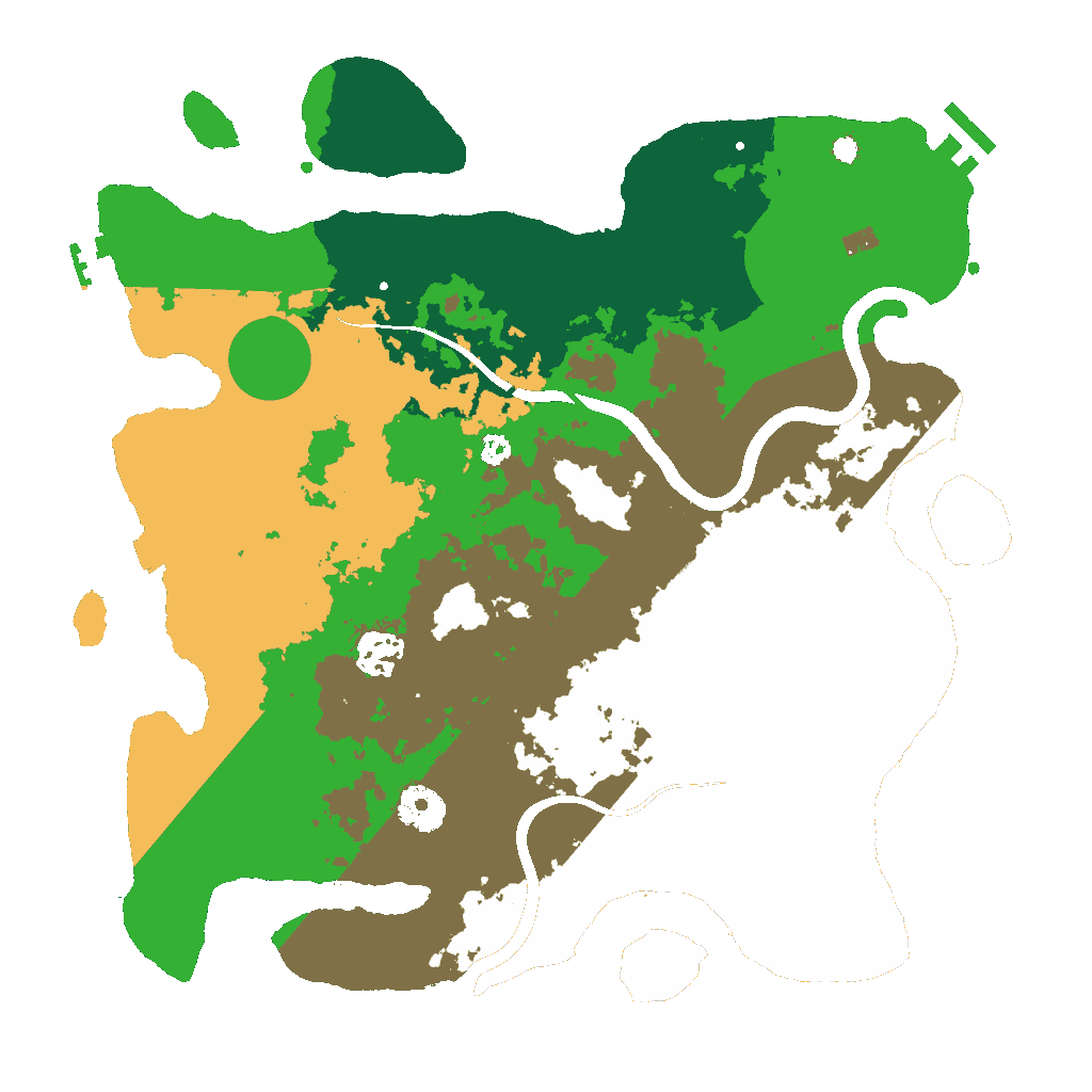 Biome Rust Map: Procedural Map, Size: 3500, Seed: 256442826
