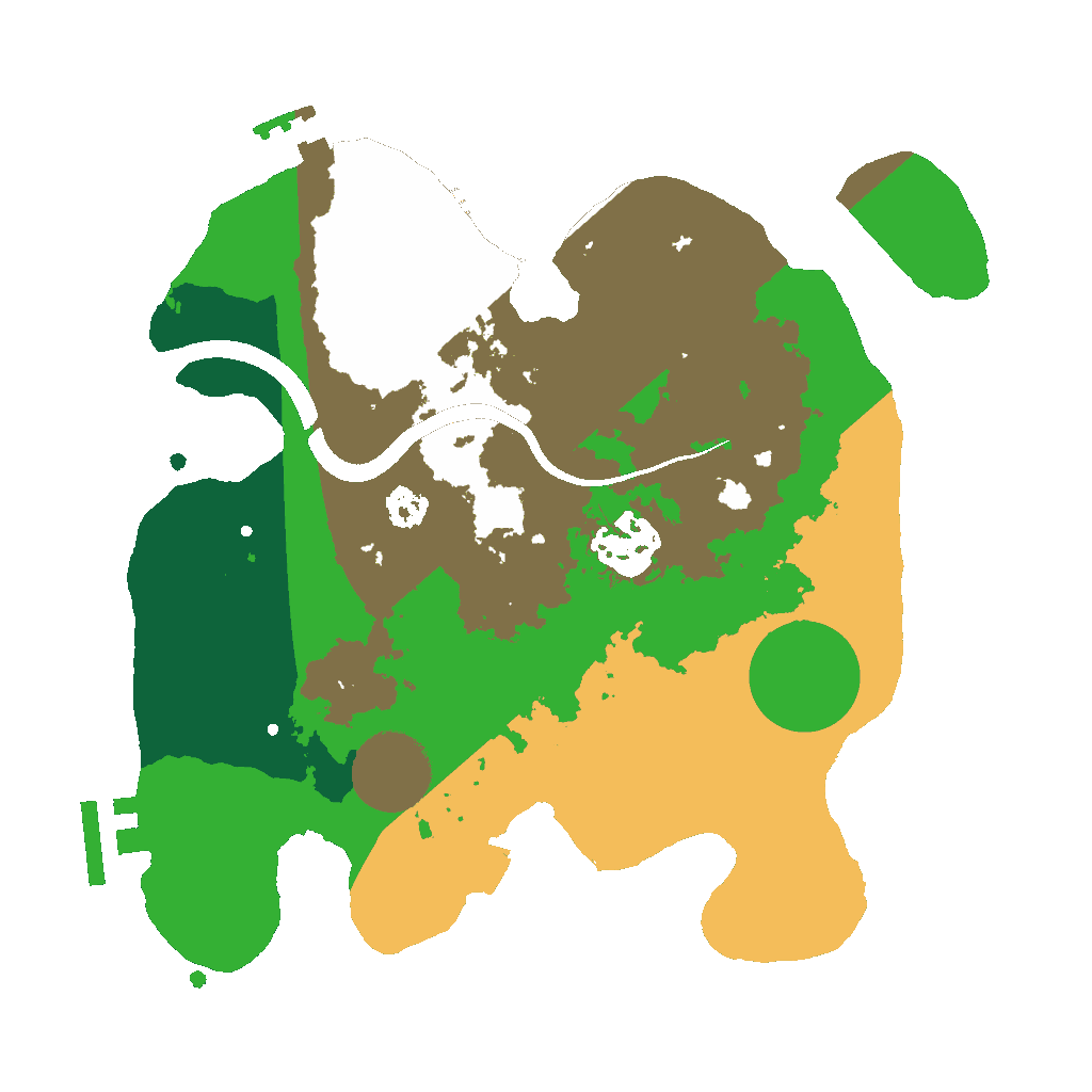 Biome Rust Map: Procedural Map, Size: 2600, Seed: 743313