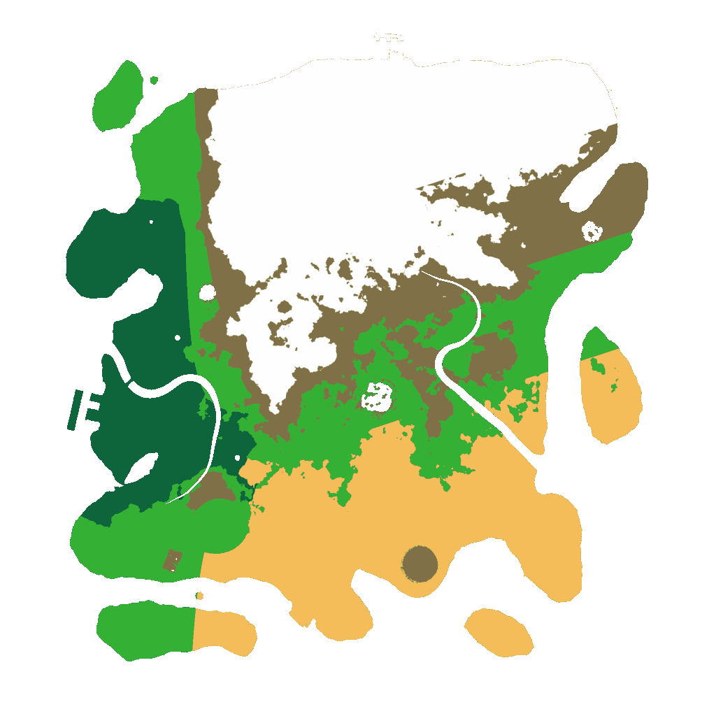Biome Rust Map: Procedural Map, Size: 3500, Seed: 2093979445