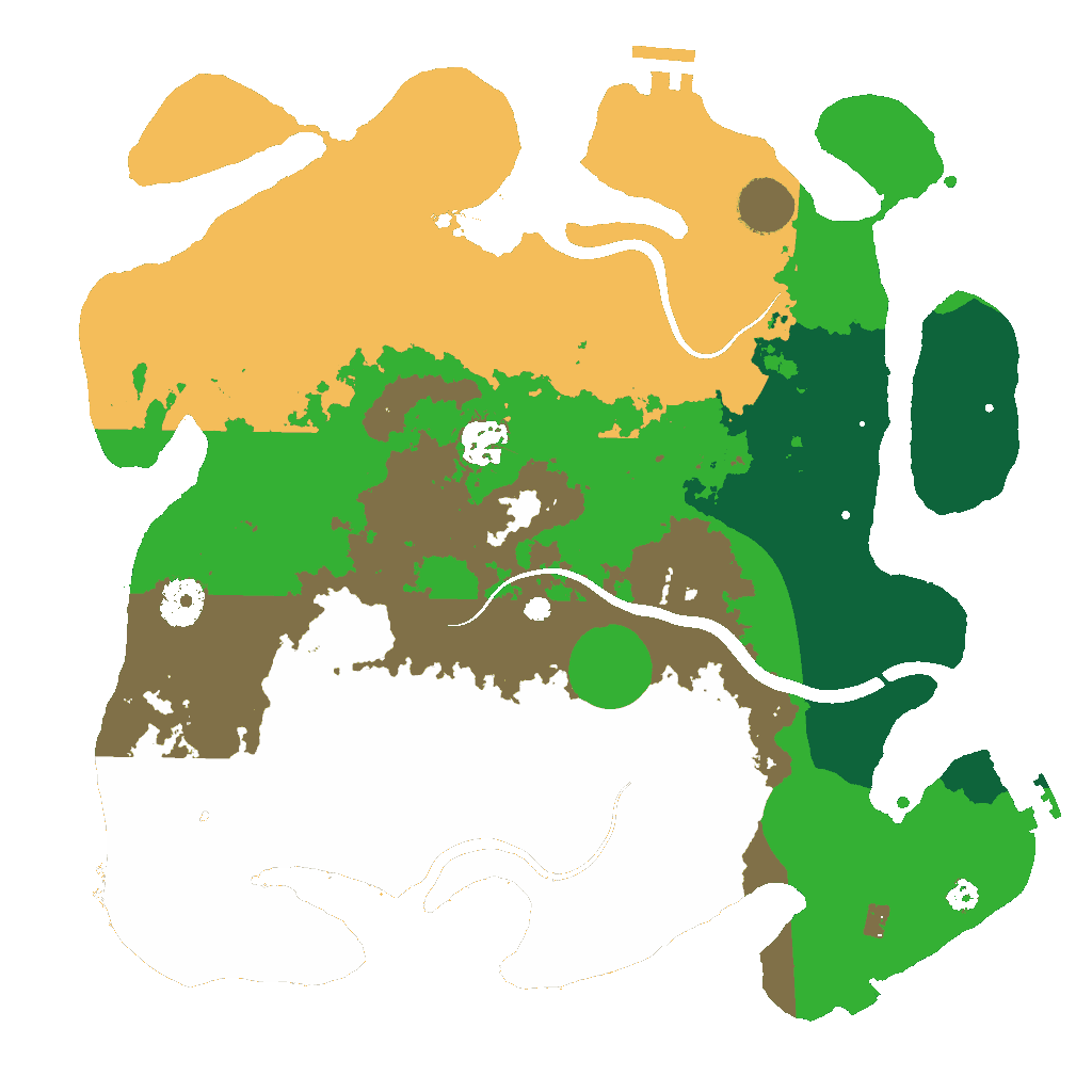 Biome Rust Map: Procedural Map, Size: 3500, Seed: 250694