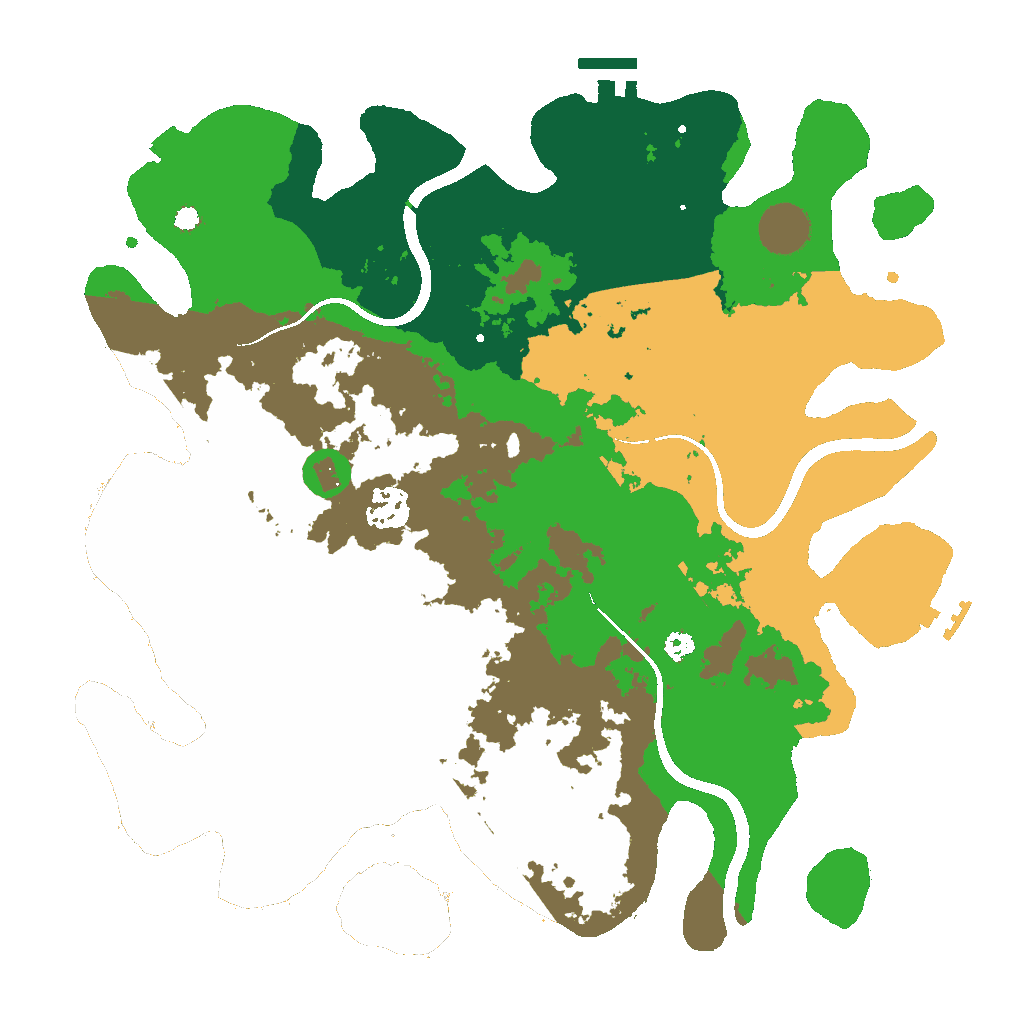 Biome Rust Map: Procedural Map, Size: 3500, Seed: 991914622