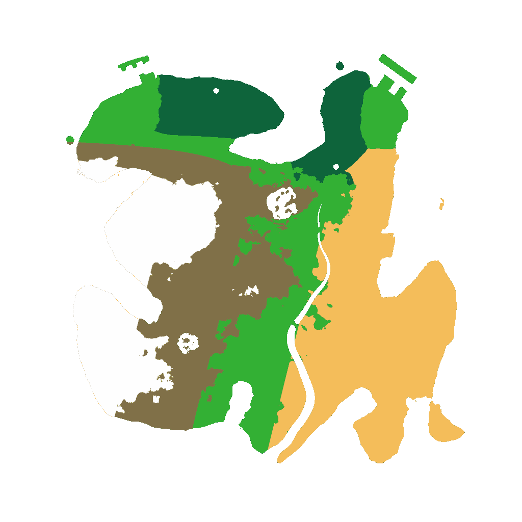 Biome Rust Map: Procedural Map, Size: 2500, Seed: 1225331778