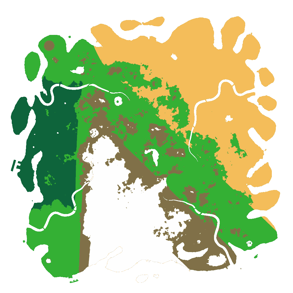Biome Rust Map: Procedural Map, Size: 5000, Seed: 376737