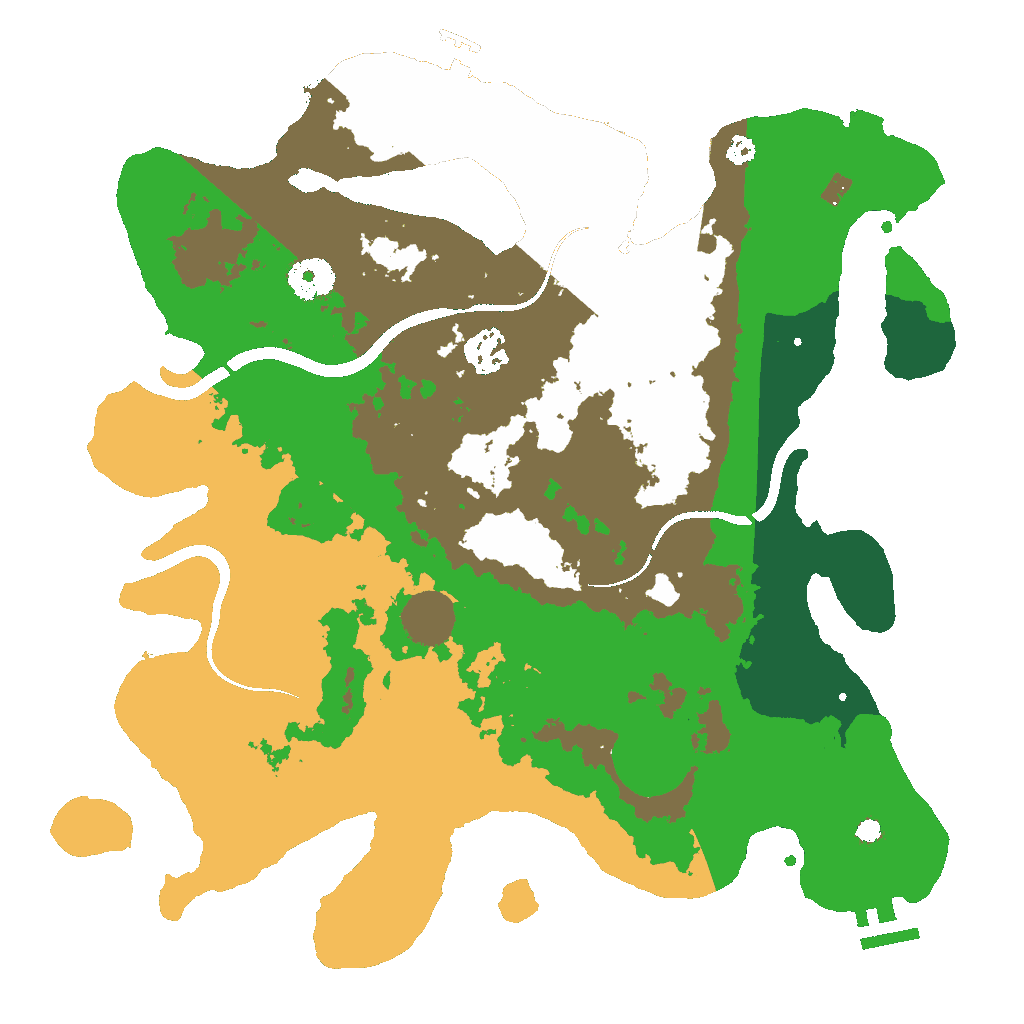 Biome Rust Map: Procedural Map, Size: 3500, Seed: 1131603586