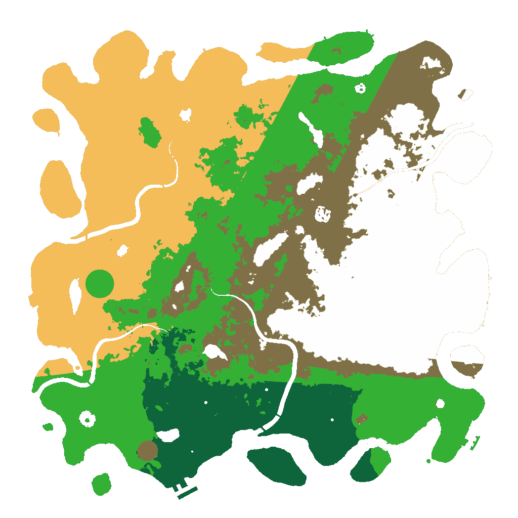 Biome Rust Map: Procedural Map, Size: 4800, Seed: 90901
