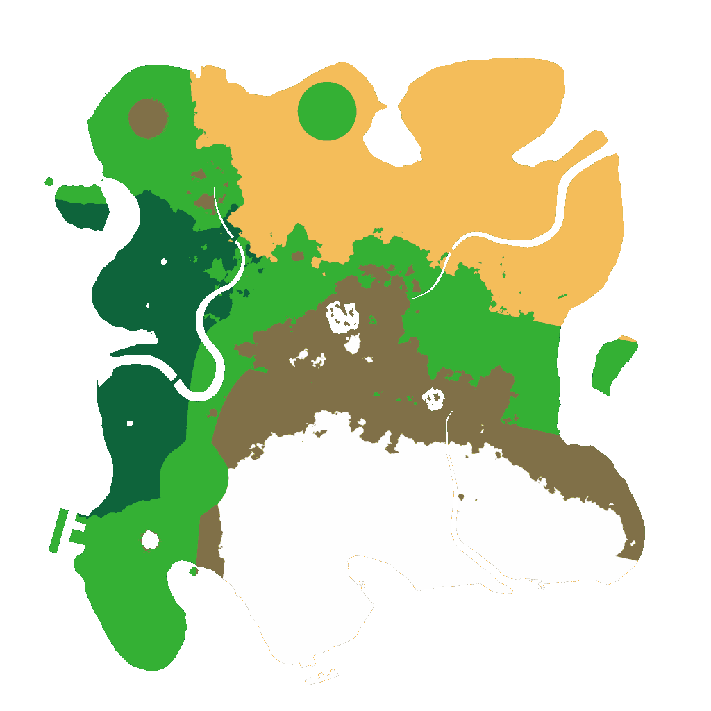 Biome Rust Map: Procedural Map, Size: 3200, Seed: 1064907363