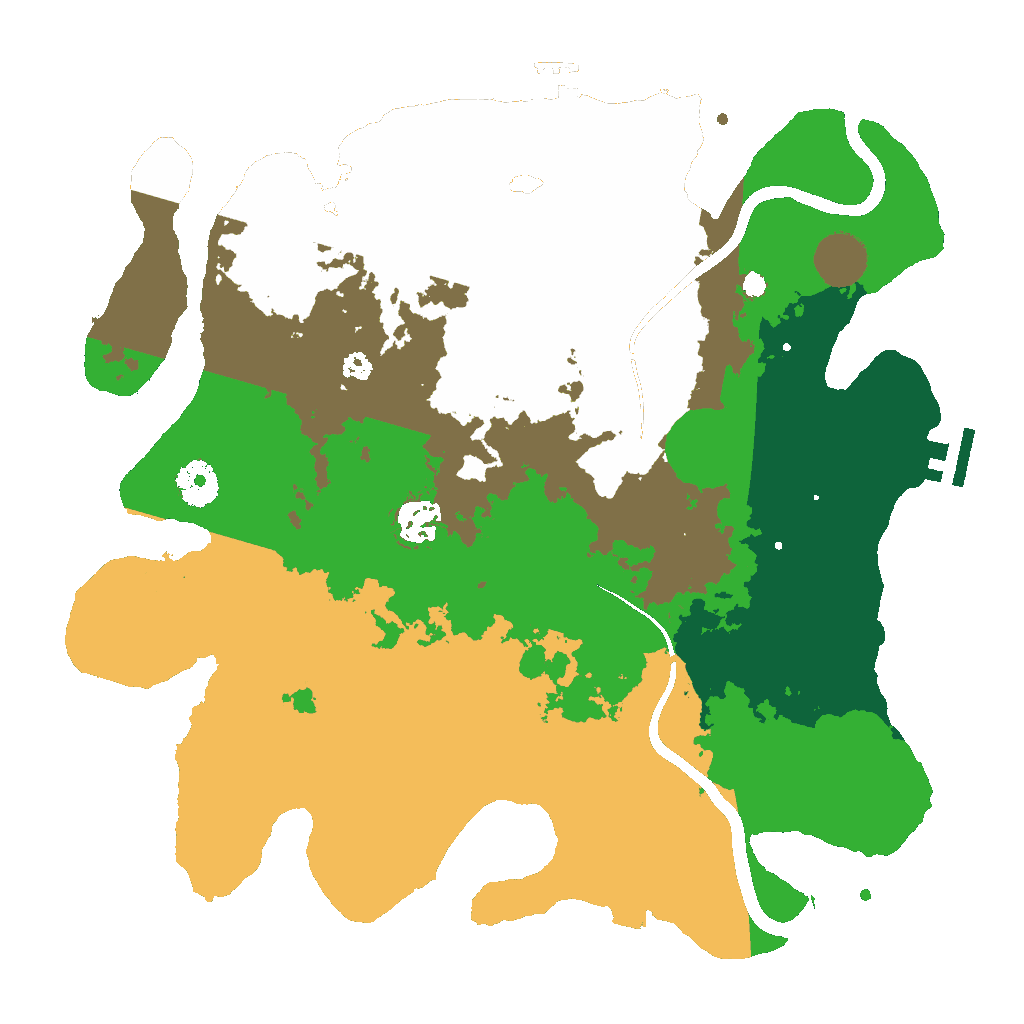 Biome Rust Map: Procedural Map, Size: 3500, Seed: 13556121