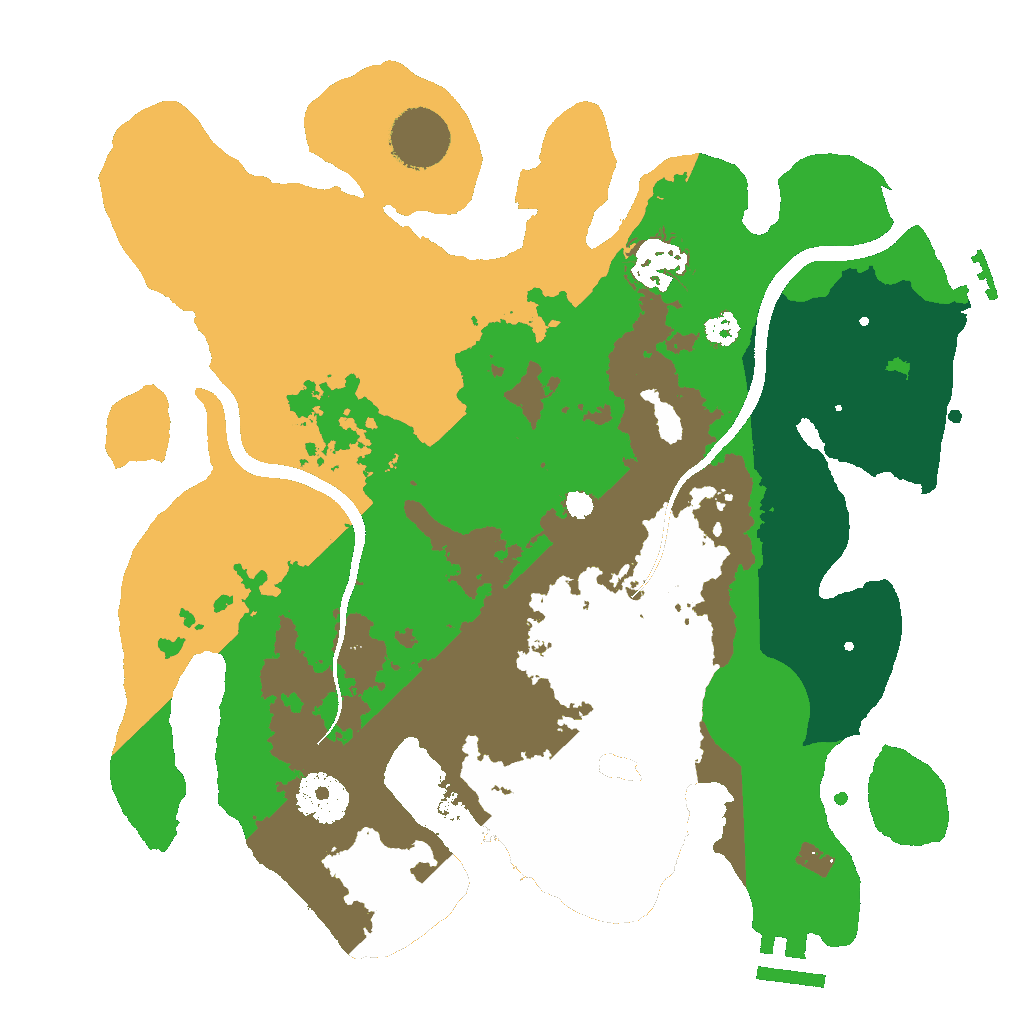Biome Rust Map: Procedural Map, Size: 3000, Seed: 881133502