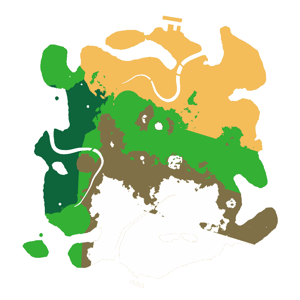 Biome Rust Map: Procedural Map, Size: 3100, Seed: 123457