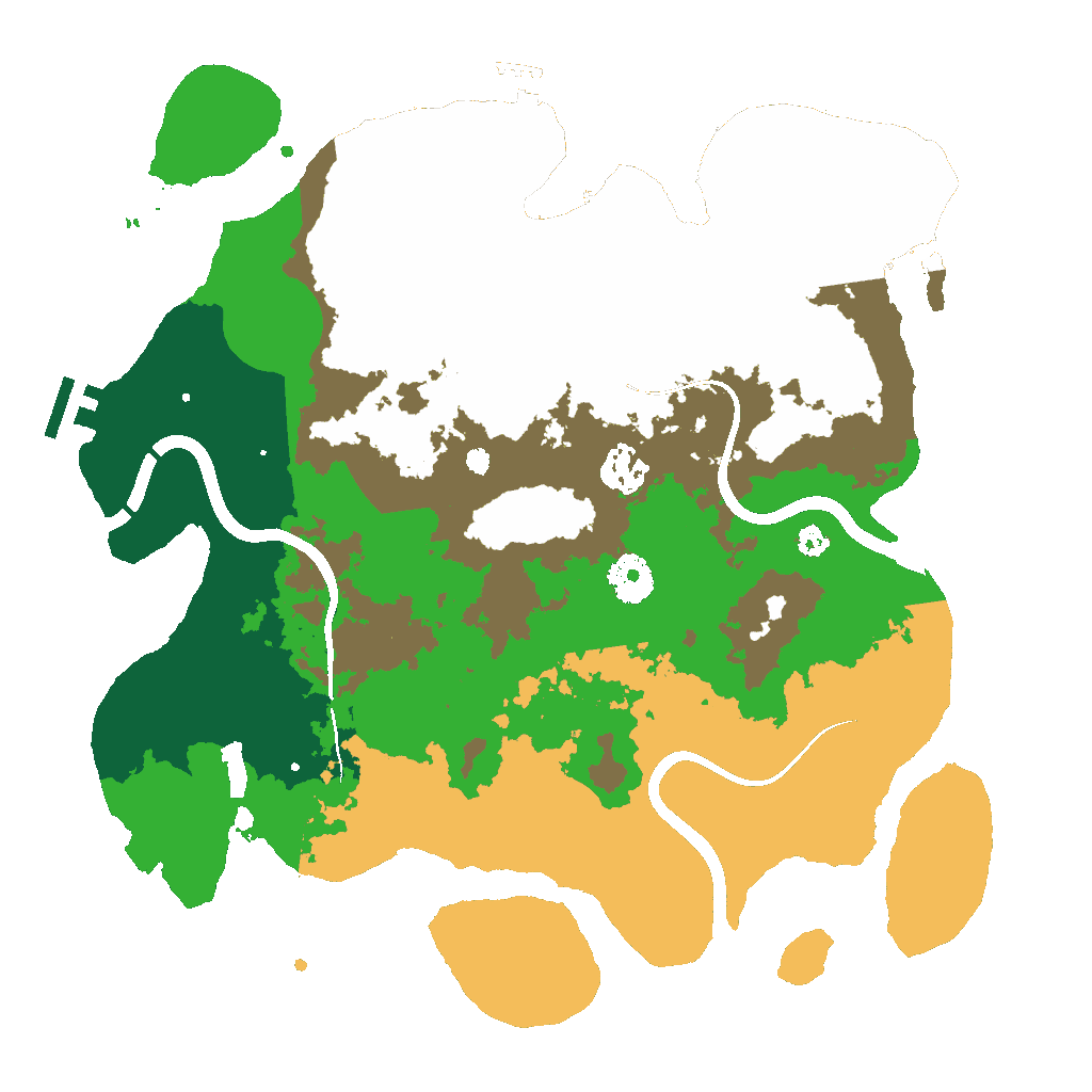 Biome Rust Map: Procedural Map, Size: 3500, Seed: 20261022