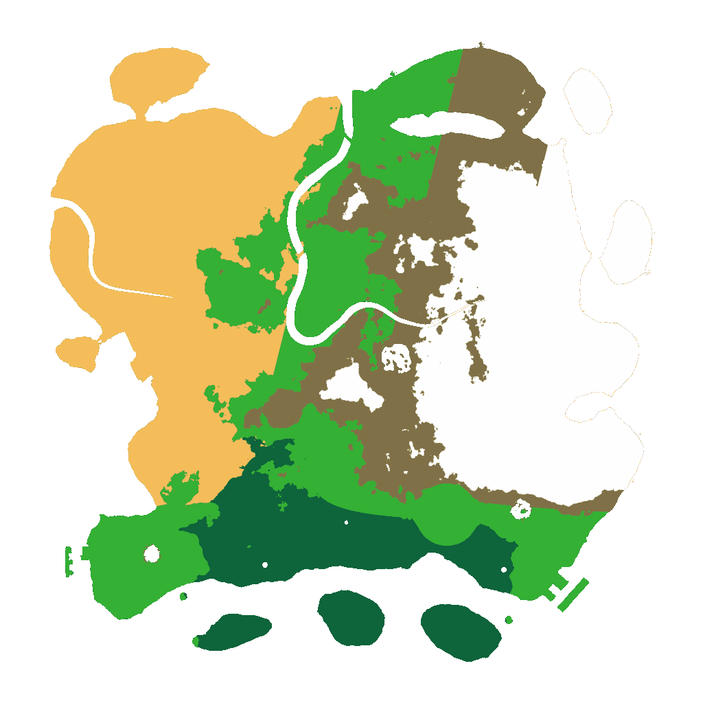Biome Rust Map: Procedural Map, Size: 3500, Seed: 343422523