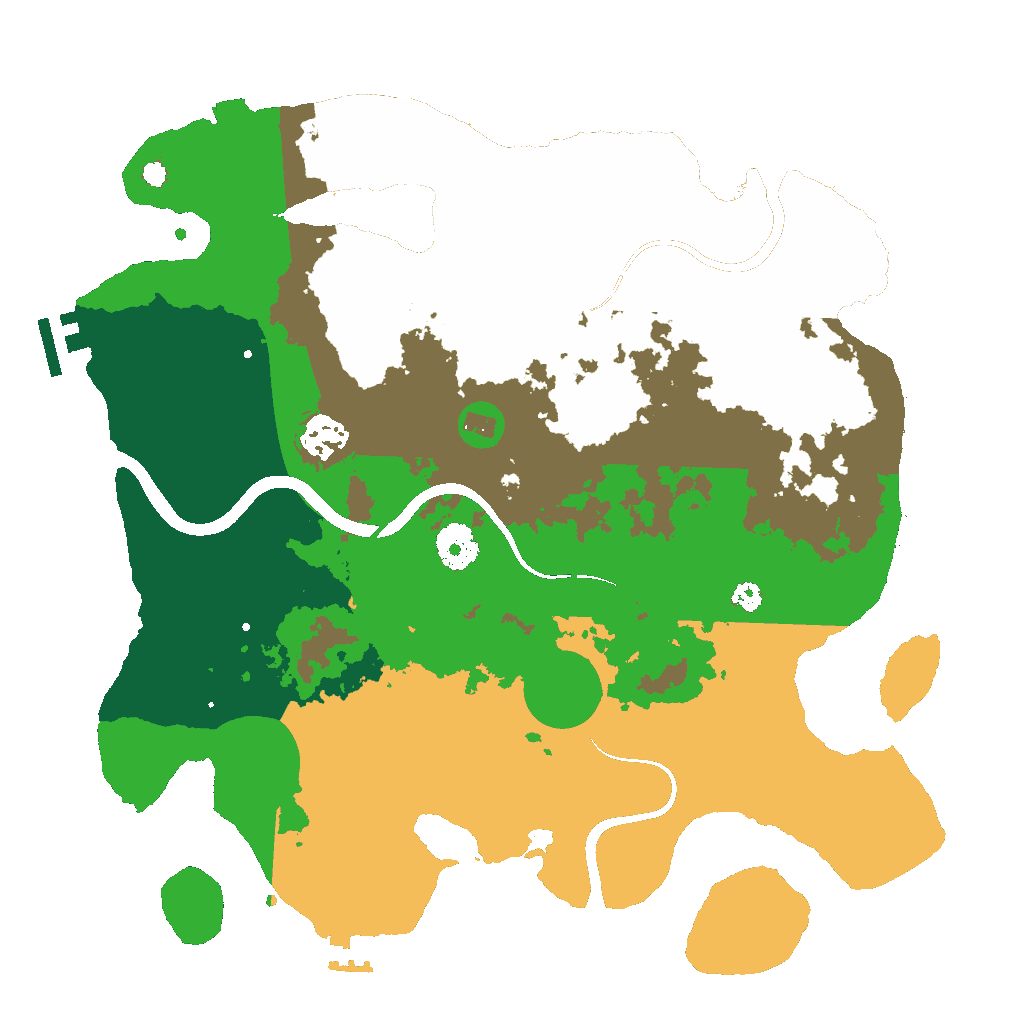 Biome Rust Map: Procedural Map, Size: 3500, Seed: 396164852