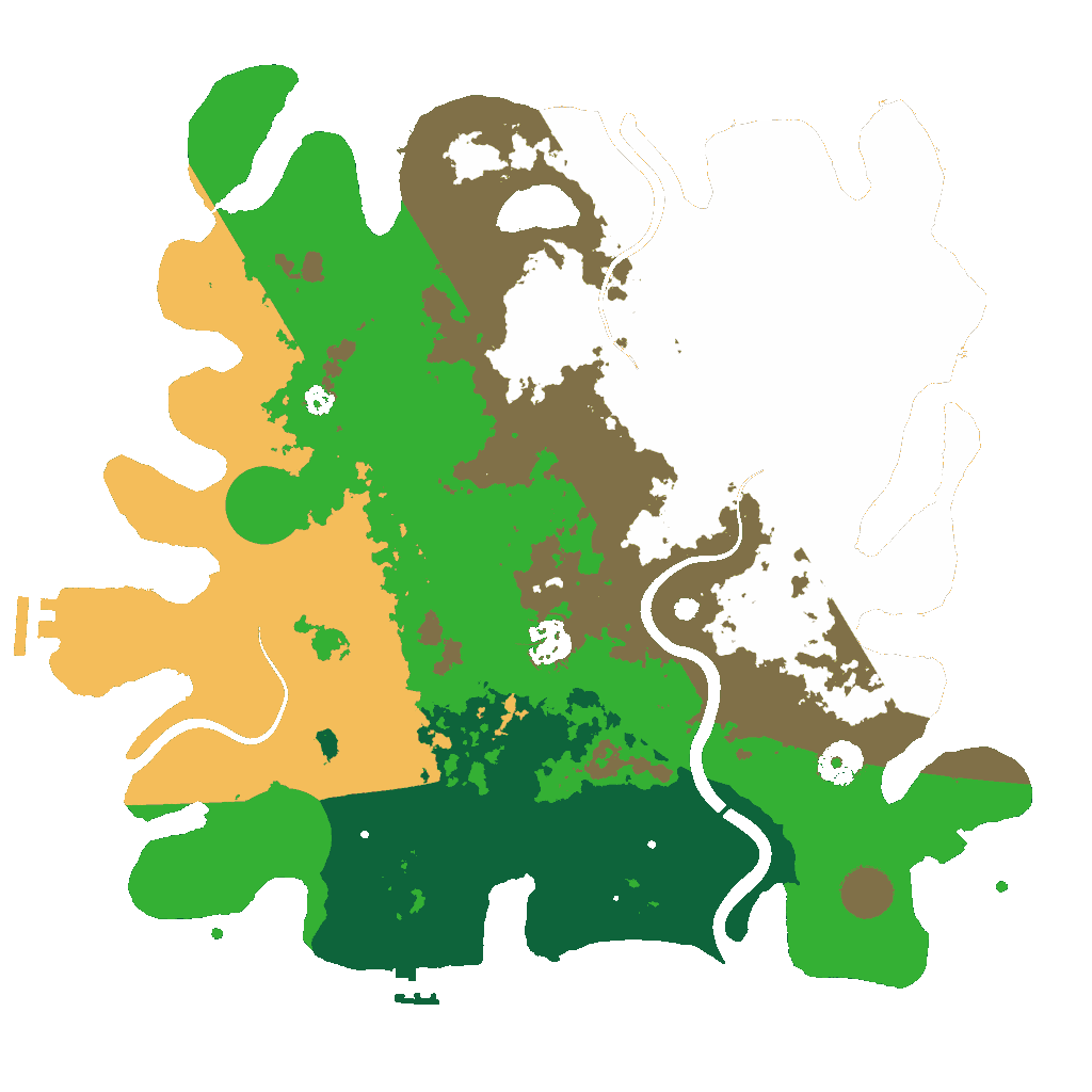 Biome Rust Map: Procedural Map, Size: 3700, Seed: 27007