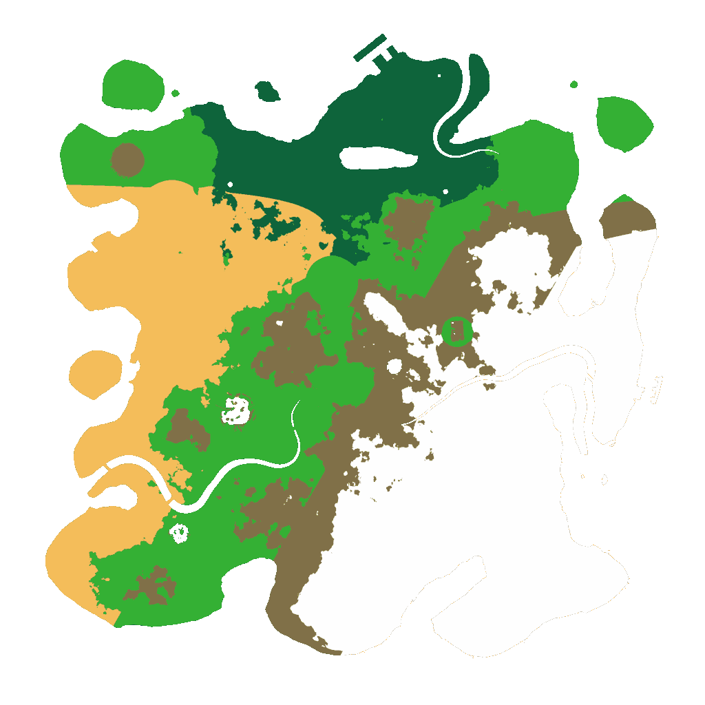 Biome Rust Map: Procedural Map, Size: 3700, Seed: 18681