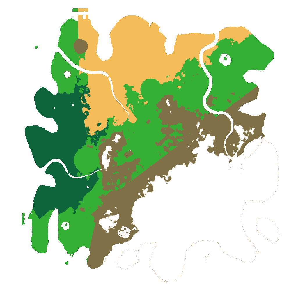 Biome Rust Map: Procedural Map, Size: 3700, Seed: 19826