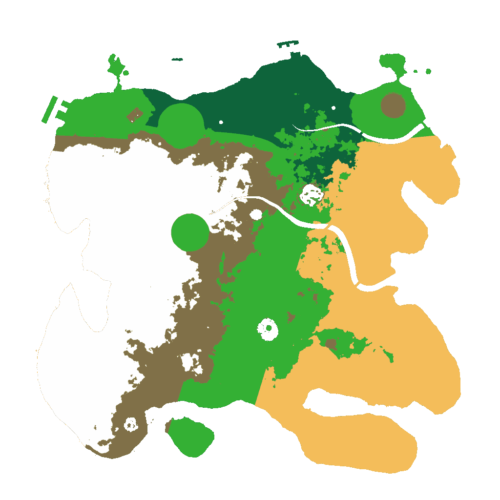 Biome Rust Map: Procedural Map, Size: 3500, Seed: 662852897