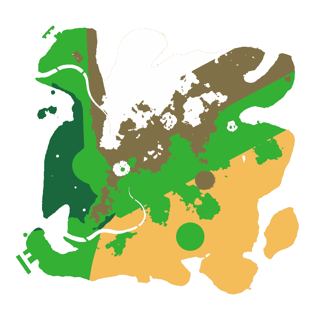 Biome Rust Map: Procedural Map, Size: 3000, Seed: 90996788