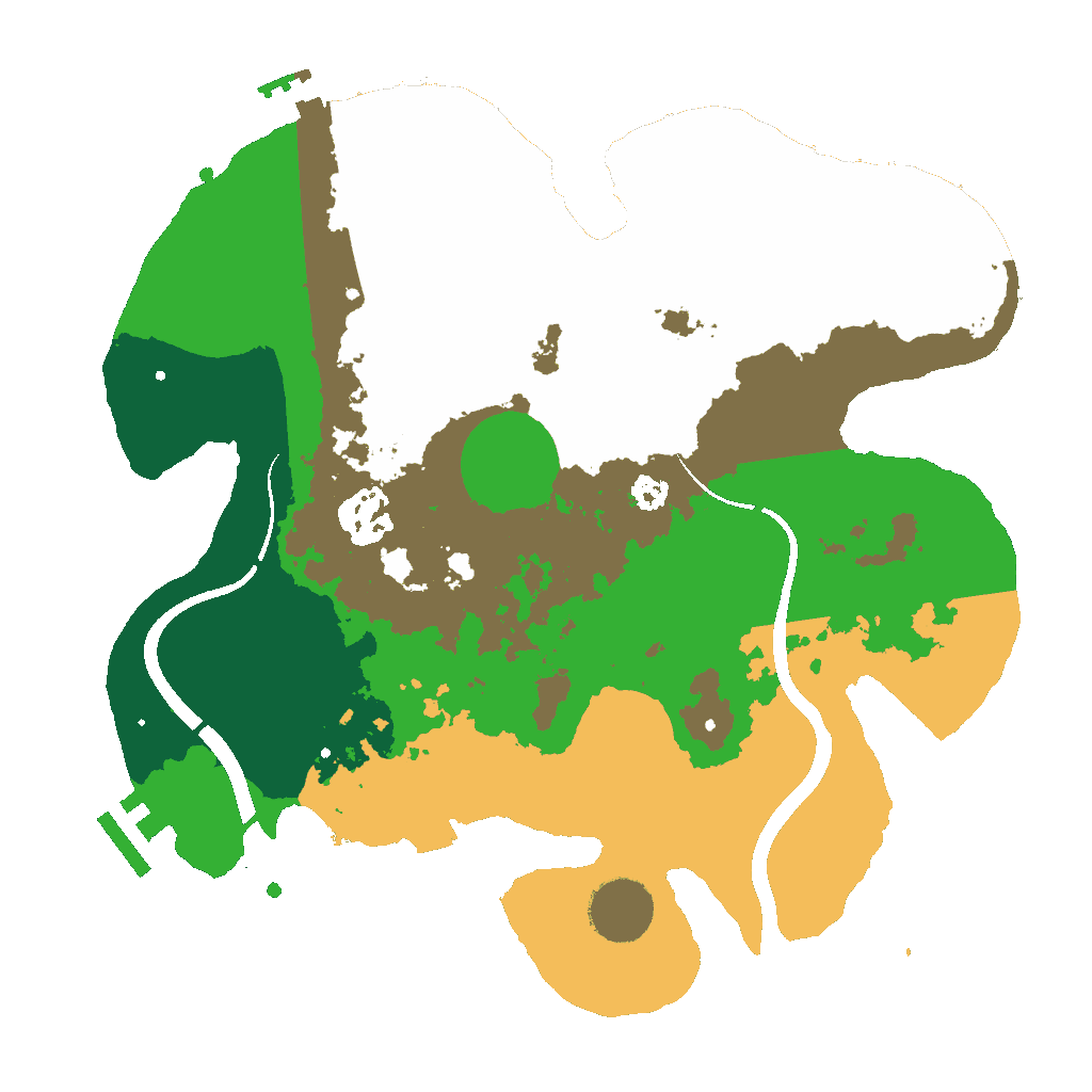 Biome Rust Map: Procedural Map, Size: 3000, Seed: 20261022