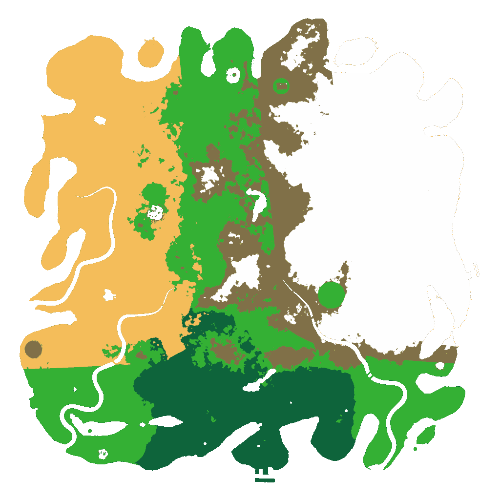 Biome Rust Map: Procedural Map, Size: 5000, Seed: 2026100229