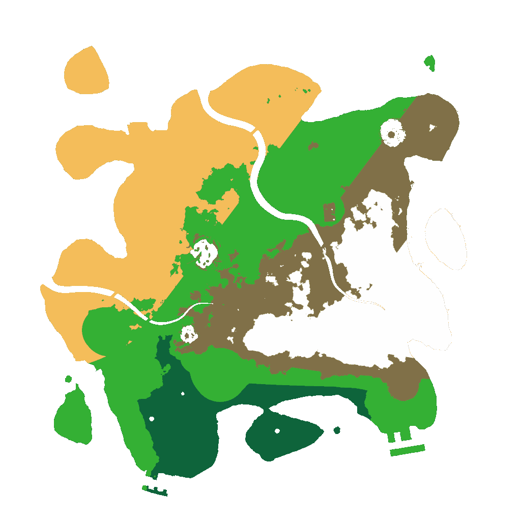 Biome Rust Map: Procedural Map, Size: 3000, Seed: 396664