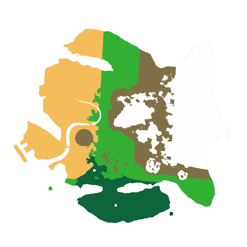 Biome Rust Map: Procedural Map, Size: 2500, Seed: 1861615834