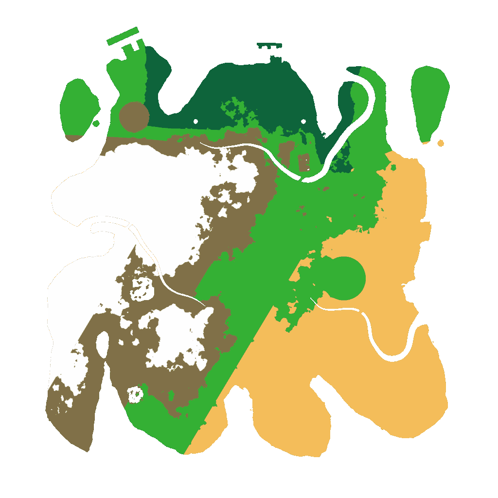 Biome Rust Map: Procedural Map, Size: 3000, Seed: 1305801890