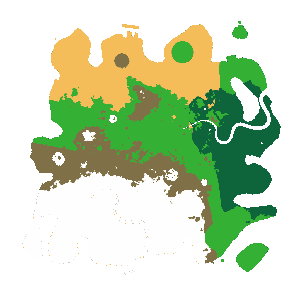 Biome Rust Map: Procedural Map, Size: 3600, Seed: 645522