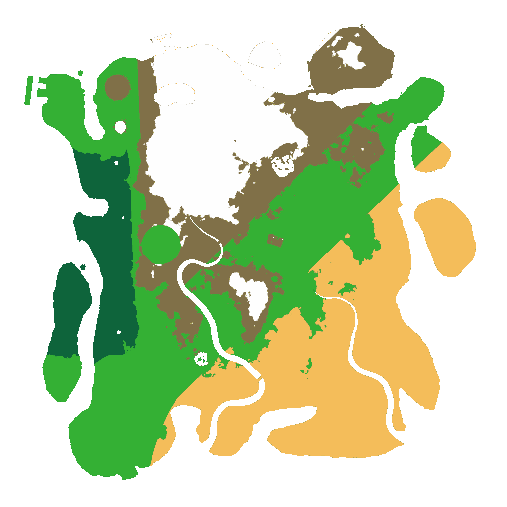 Biome Rust Map: Procedural Map, Size: 3500, Seed: 895292099