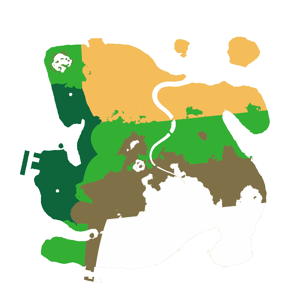 Biome Rust Map: Procedural Map, Size: 2500, Seed: 3134