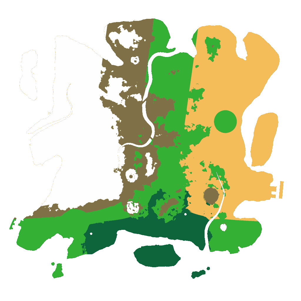 Biome Rust Map: Procedural Map, Size: 3500, Seed: 1240484829