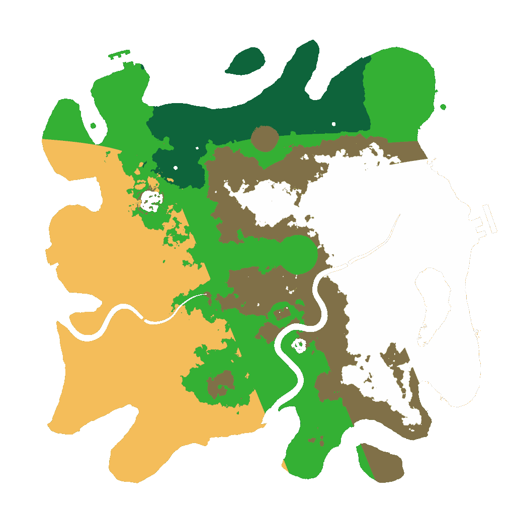 Biome Rust Map: Procedural Map, Size: 3500, Seed: 1376646088