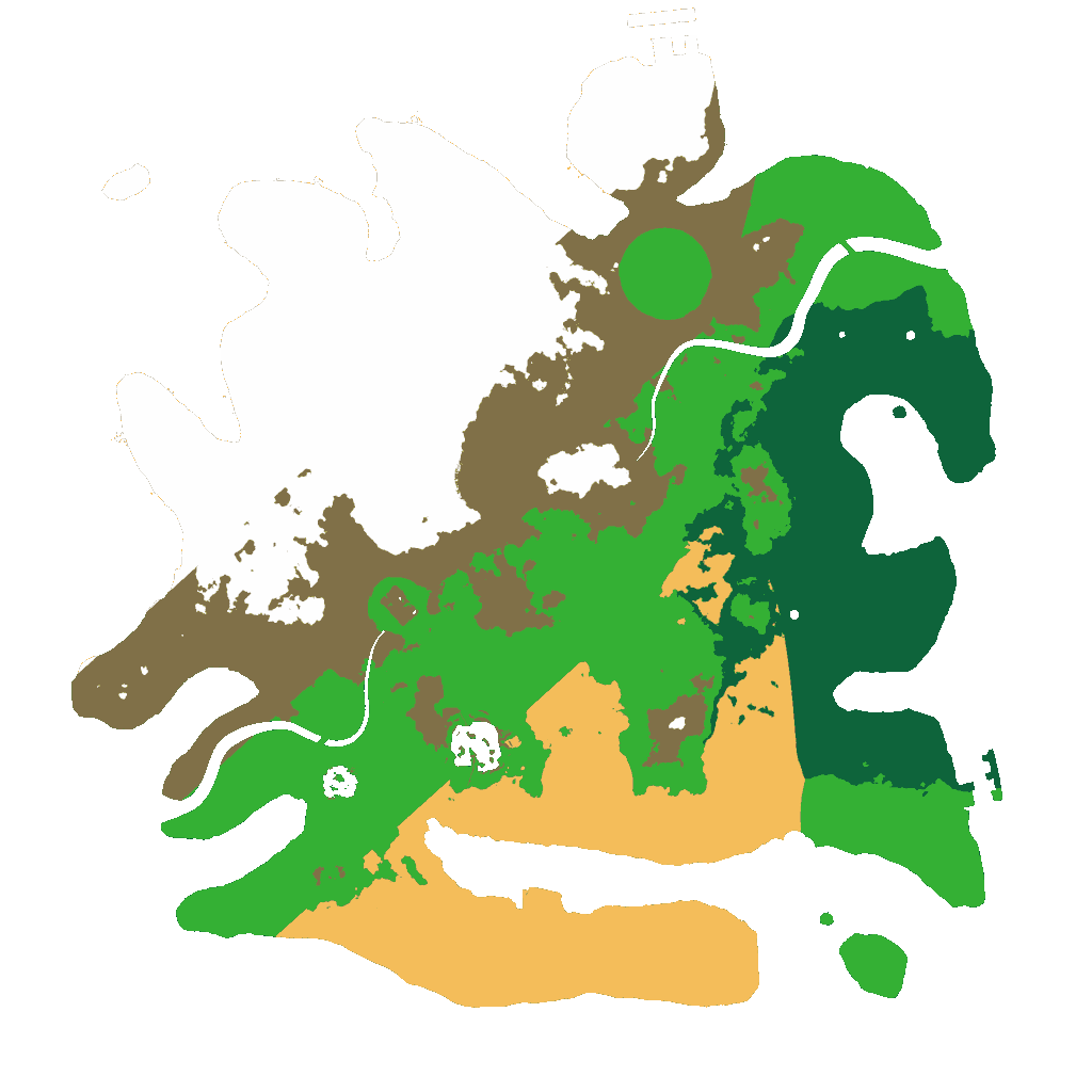 Biome Rust Map: Procedural Map, Size: 3200, Seed: 309024228