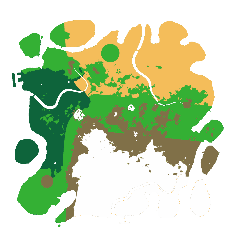Biome Rust Map: Procedural Map, Size: 3500, Seed: 59572148