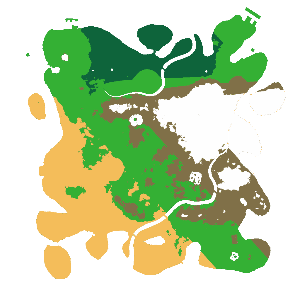 Biome Rust Map: Procedural Map, Size: 3500, Seed: 1831149917