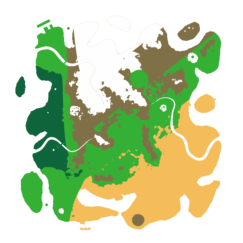 Biome Rust Map: Procedural Map, Size: 3500, Seed: 453394975
