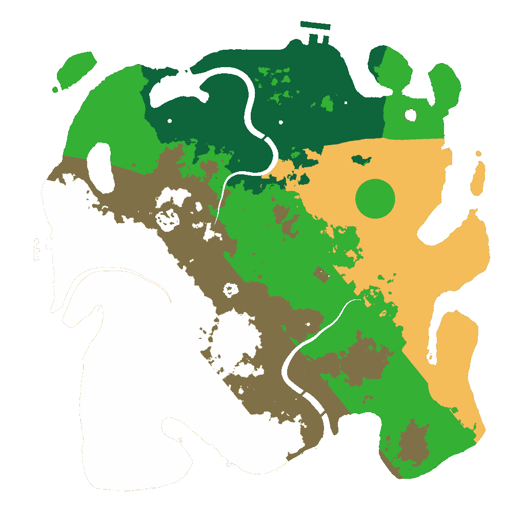 Biome Rust Map: Procedural Map, Size: 3500, Seed: 465247702