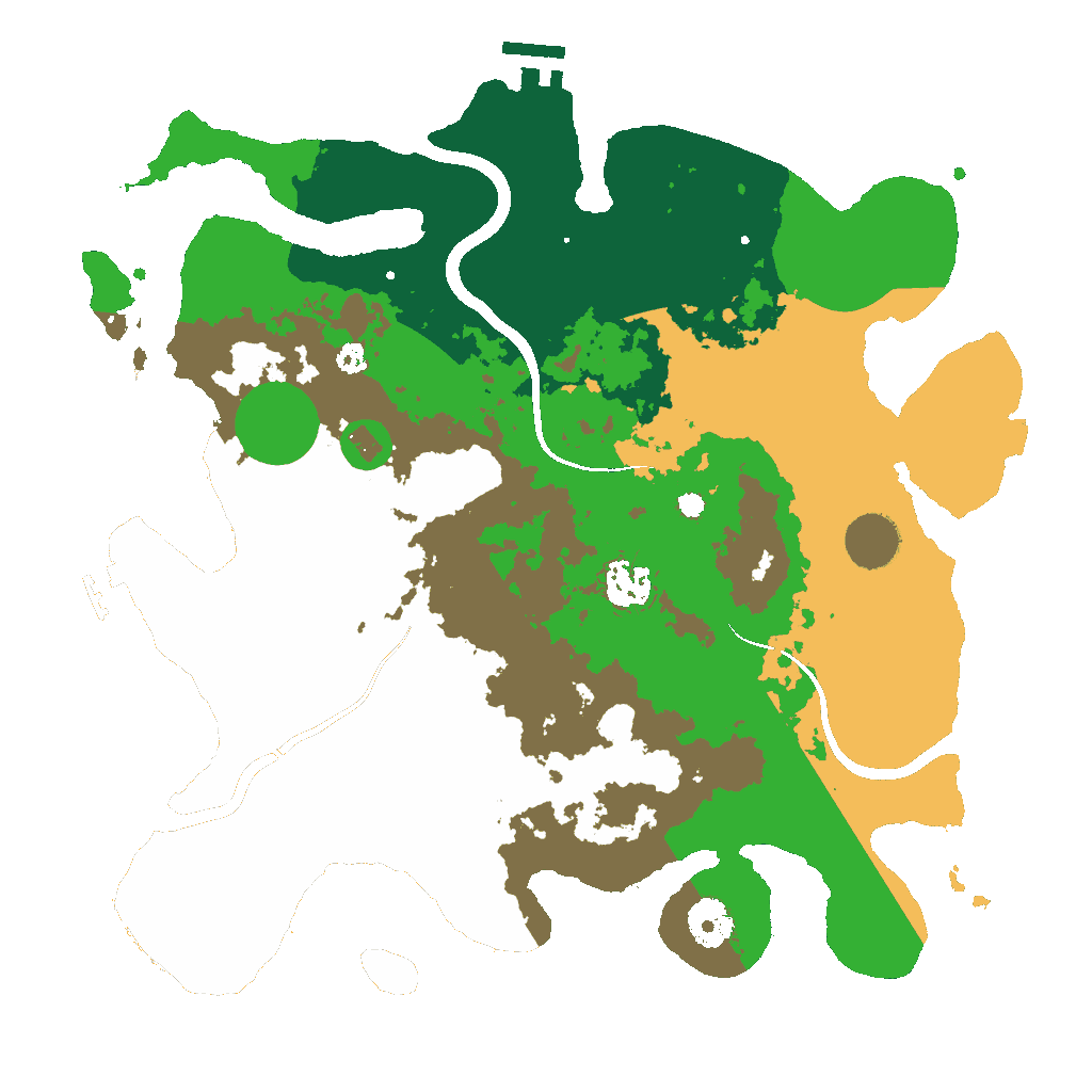 Biome Rust Map: Procedural Map, Size: 3500, Seed: 10943828