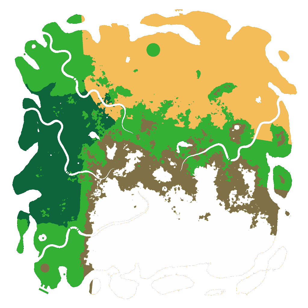 Biome Rust Map: Procedural Map, Size: 6000, Seed: 30409