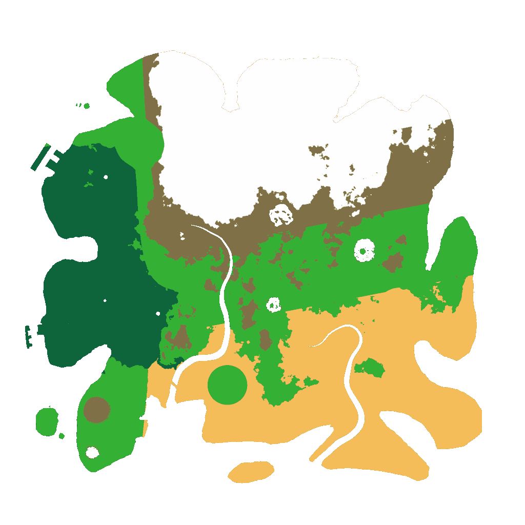 Biome Rust Map: Procedural Map, Size: 3500, Seed: 830676031