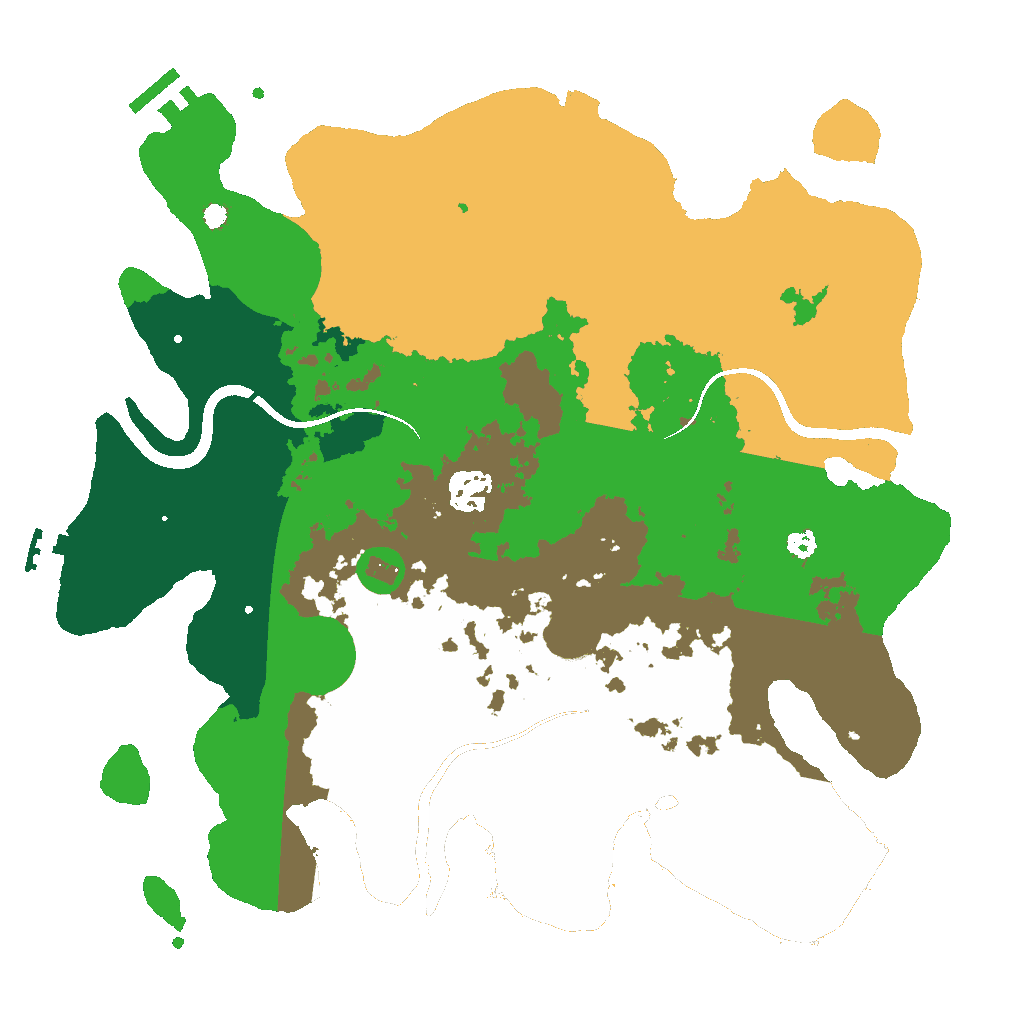 Biome Rust Map: Procedural Map, Size: 3500, Seed: 3476