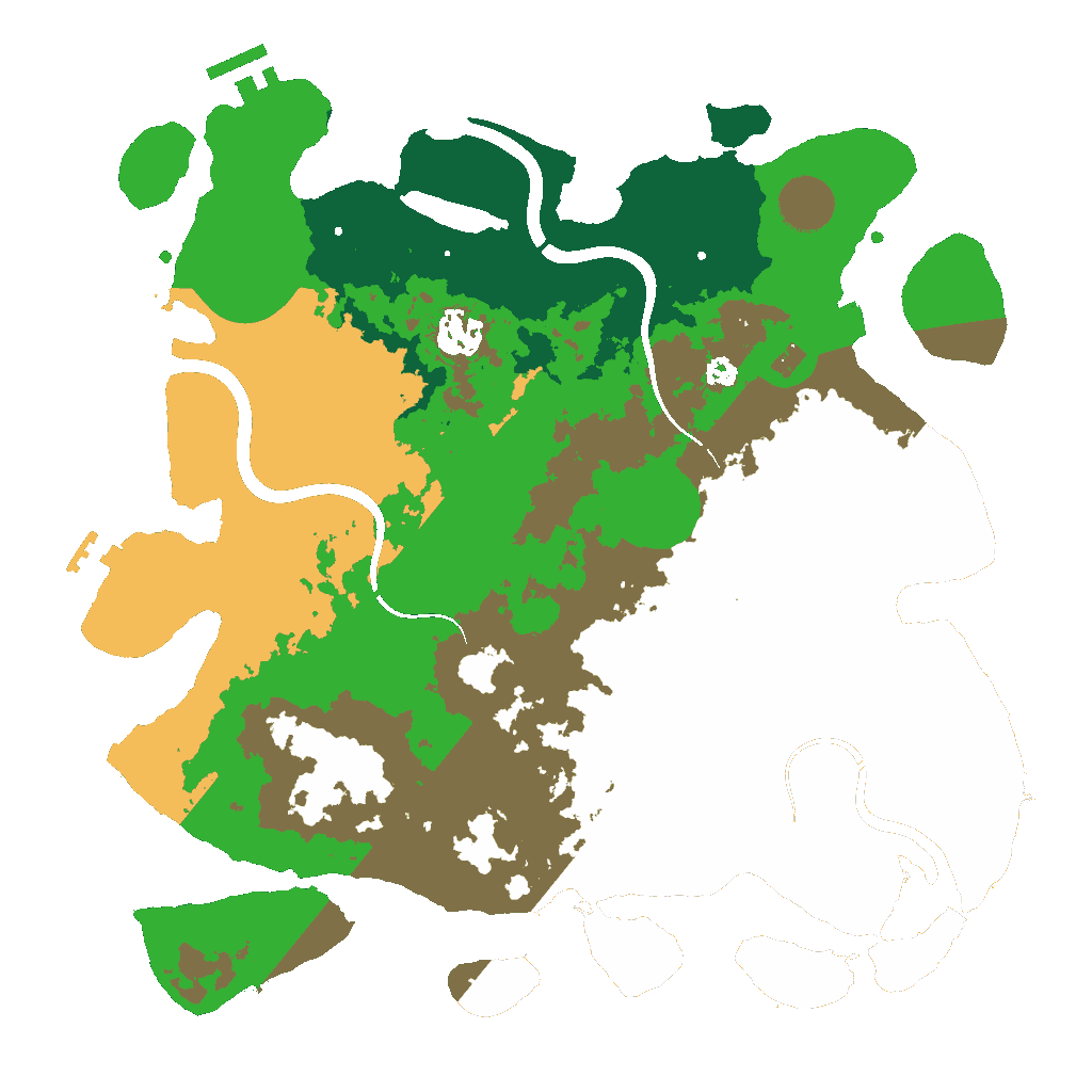Biome Rust Map: Procedural Map, Size: 3500, Seed: 306407356