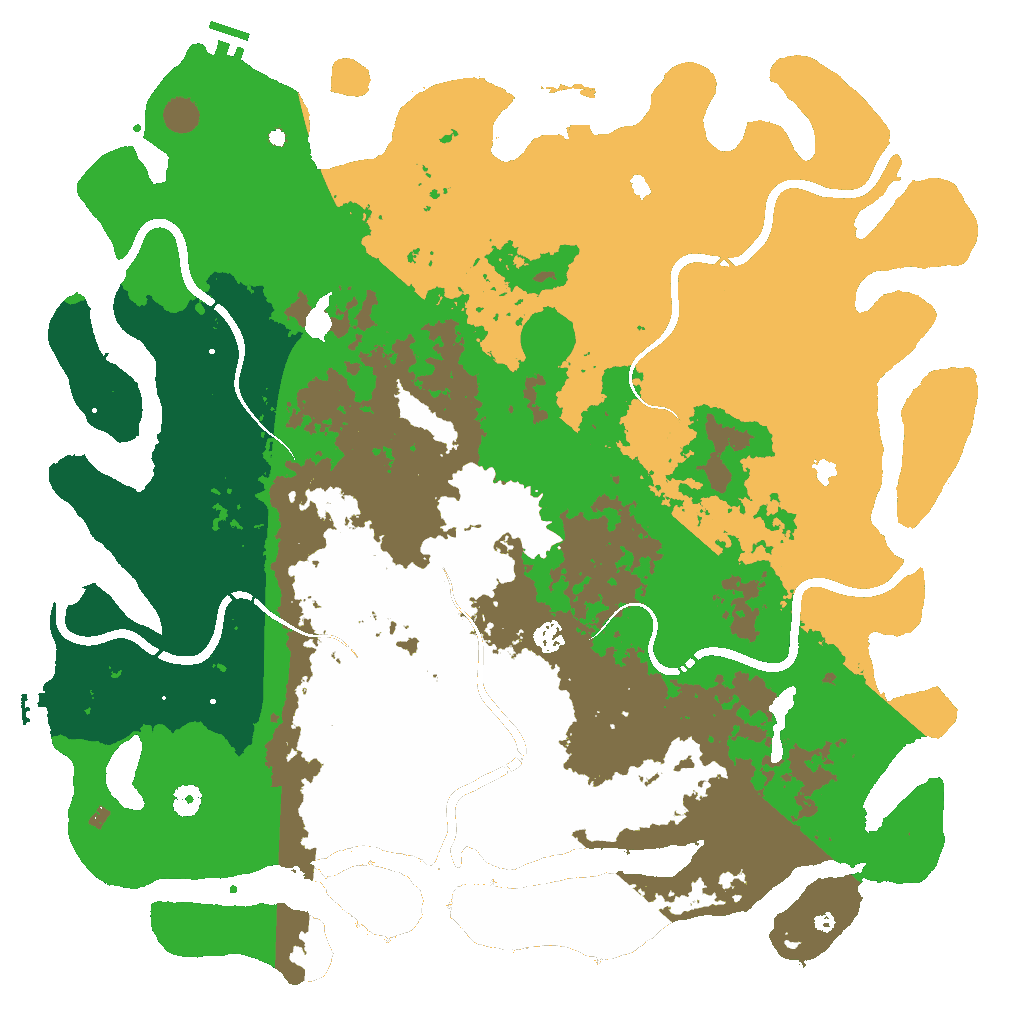 Biome Rust Map: Procedural Map, Size: 5000, Seed: 2026100343