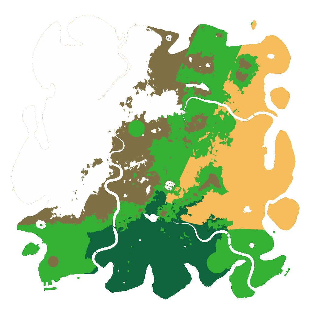 Biome Rust Map: Procedural Map, Size: 5000, Seed: 2026101645