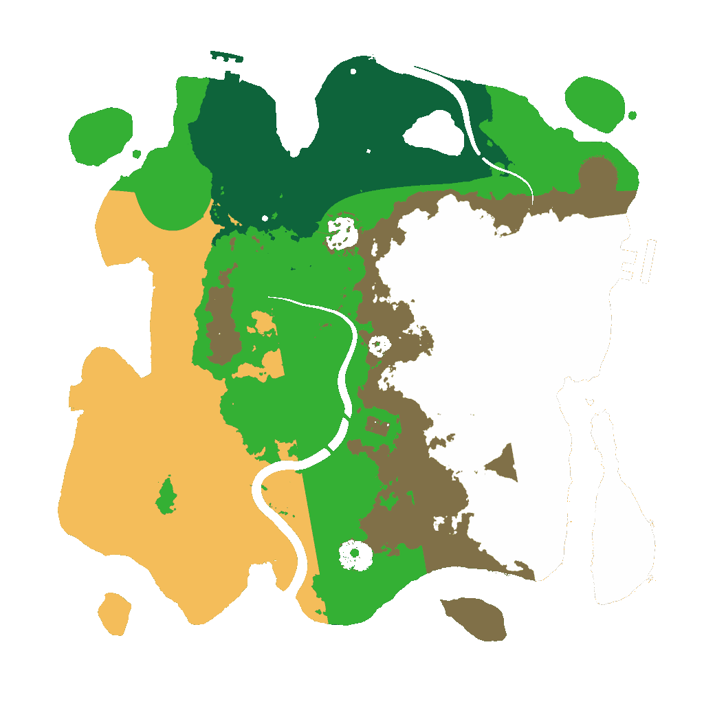 Biome Rust Map: Procedural Map, Size: 3200, Seed: 23999331