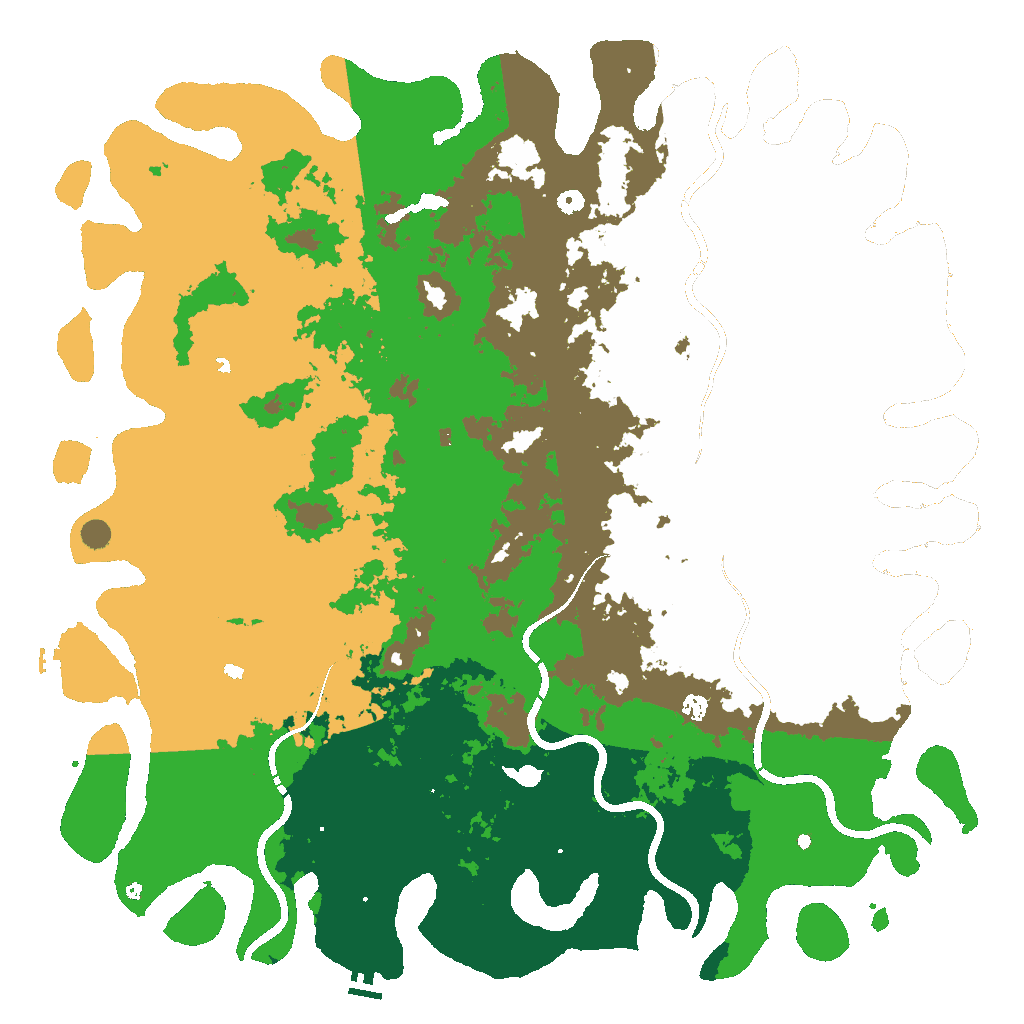 Biome Rust Map: Procedural Map, Size: 6000, Seed: 736541428