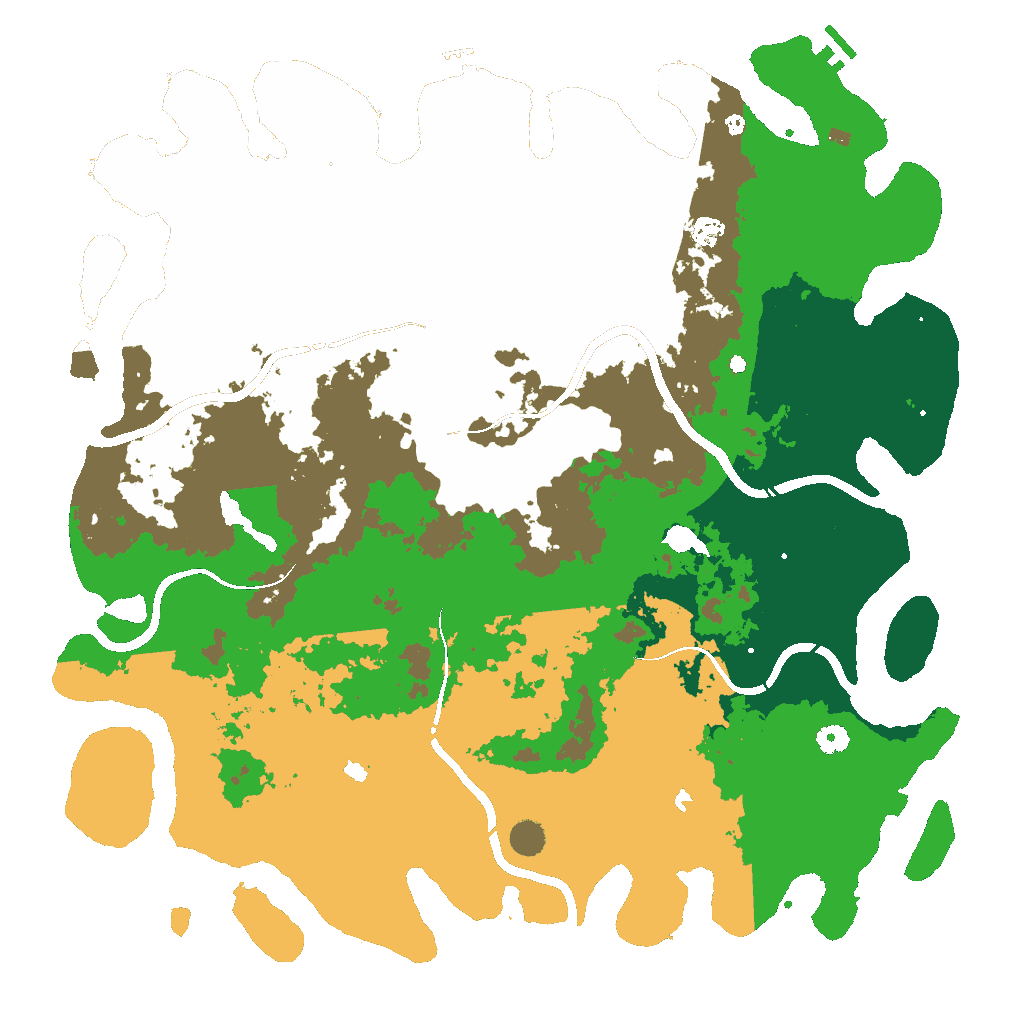 Biome Rust Map: Procedural Map, Size: 5000, Seed: 77803445