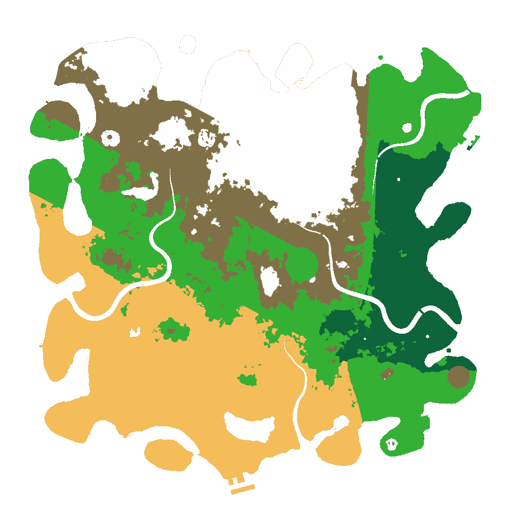 Biome Rust Map: Procedural Map, Size: 4200, Seed: 774201