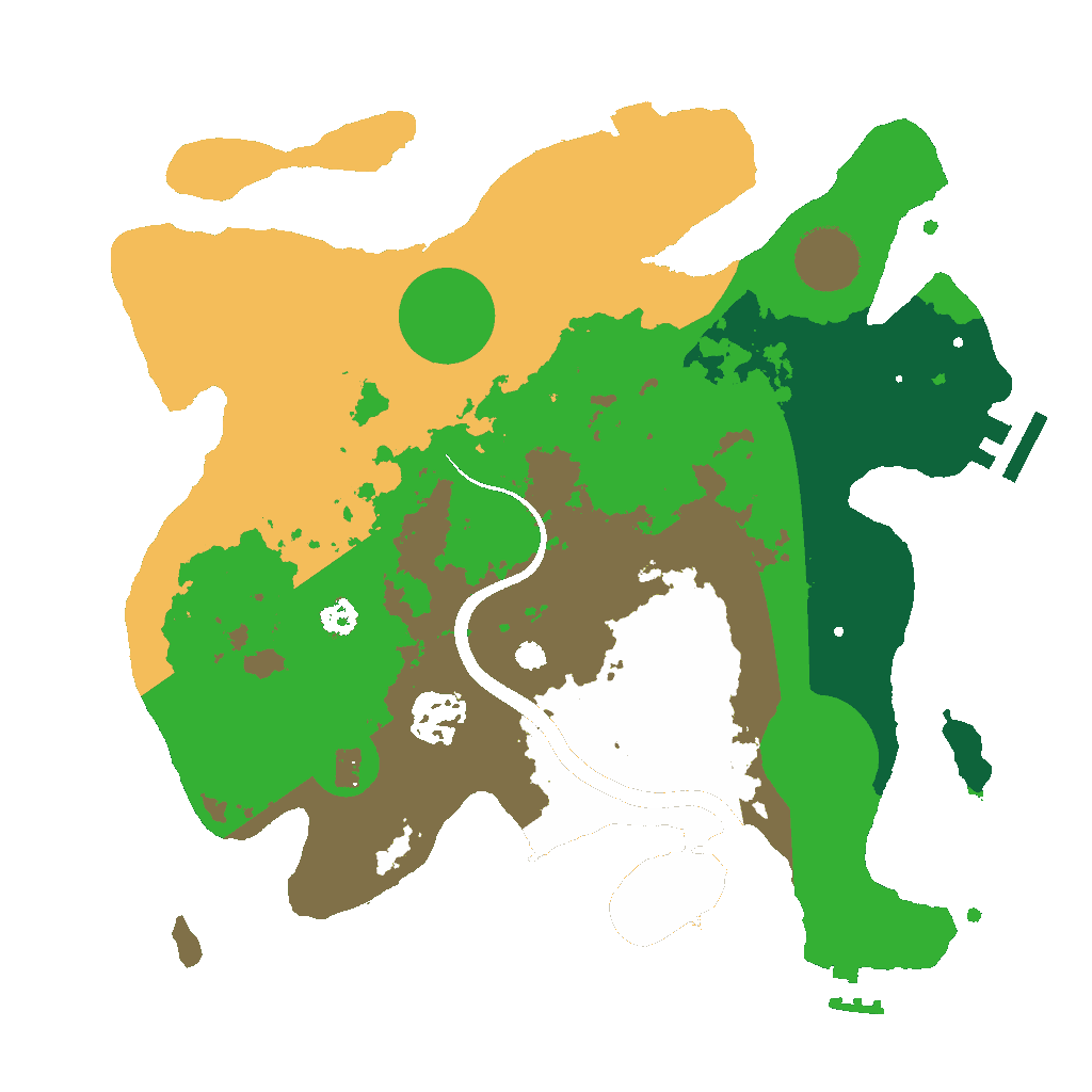 Biome Rust Map: Procedural Map, Size: 3000, Seed: 499327